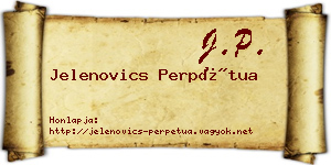 Jelenovics Perpétua névjegykártya